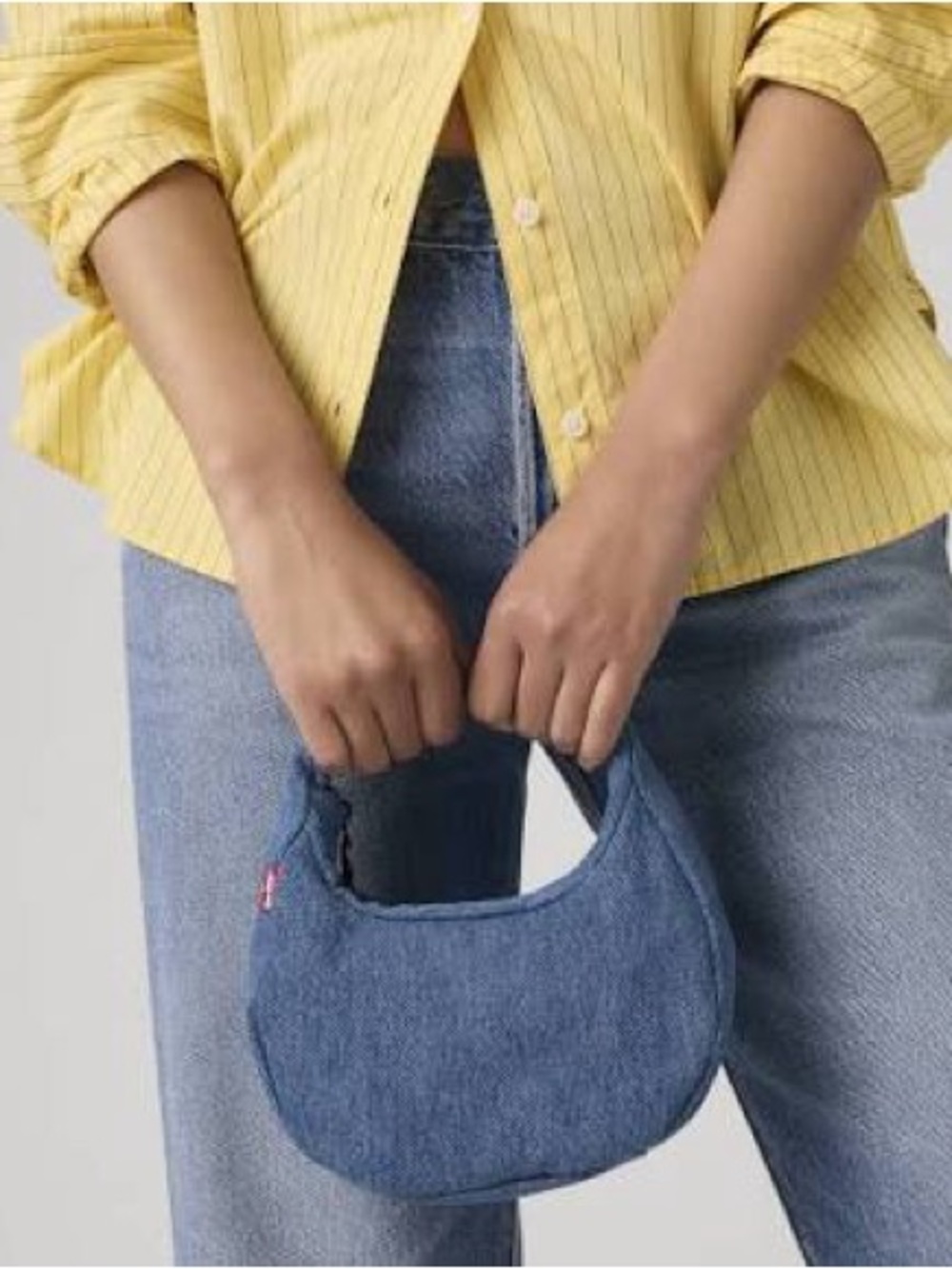 Levi's Denim Mini Hobo Bag - Blue BABY BROOKLYN BAG indigo mid wash